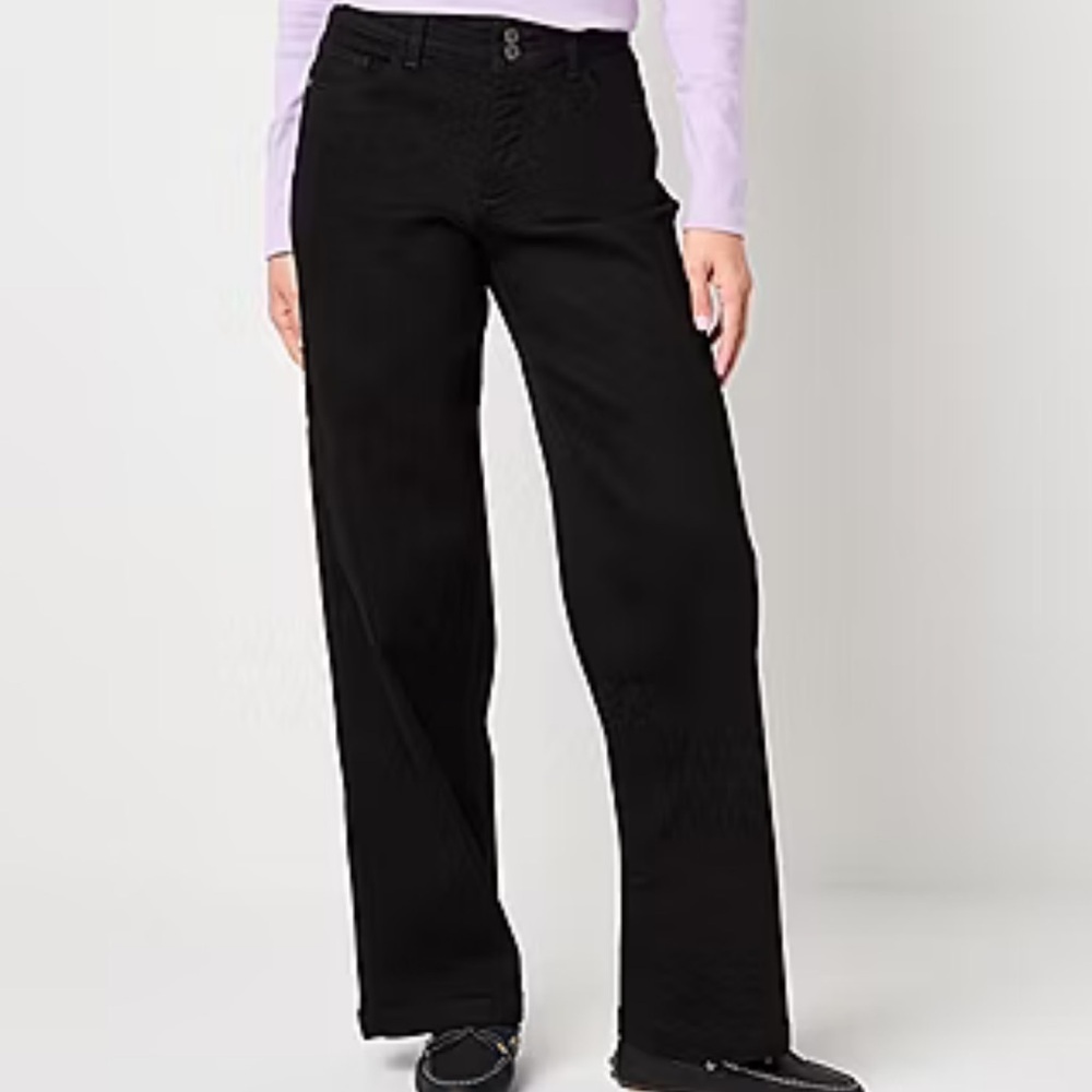 St. John's Bay Black Wide Leg Jeans